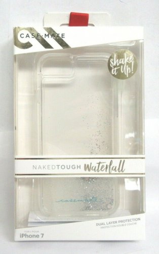 Case-Mate Waterfall Series Case for Apple iPhone 8/7/6/6s SE 2020 Clear/Silver