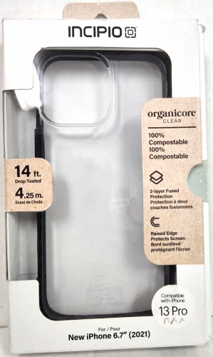 Incipio Organicore Case for Apple iPhone 13 Pro Max 12 Pro Max(6.7") Clear Black