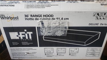 NOB Whirlpool UXT4236ADS - 36" Convertible Range Hood - Stainless #133 DENT