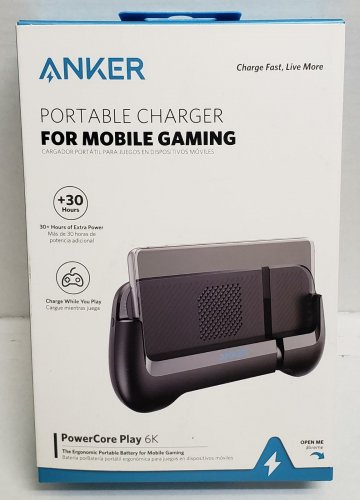 Anker - PowerCore Play 6700 mah Portable Hand held Charging Controller - Black