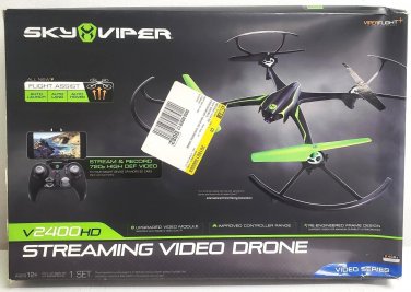 Sky Viper - V2400HD Streaming Video Drone with Remote Controller - Black