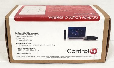 Control4 Wireless 2-Button Keypad #C4-KP2-Z-A (Almond)