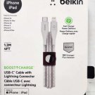 Belkin DuraTek Plus USB Lightning Cable - USB-A Cable with Leather Strap