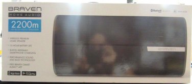 BRAVEN - 2200m Portable Bluetooth Smart Speaker - Graphite/Dark Gray