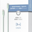 Insignia - 5' USB-C to USB-C Charge-and-Sync Cable - Green