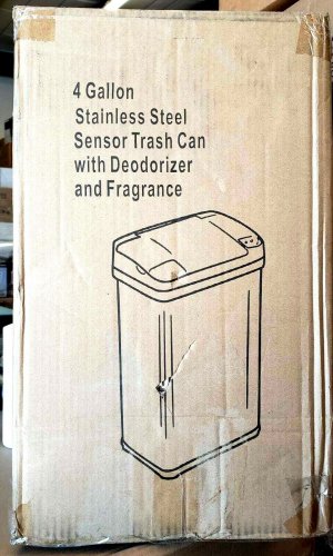 iTouchless 4 Gal Touchless Sensor Trash with AbsorbX Odor Control and Fragrance