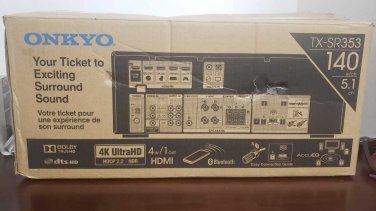 Onkyo TX-SR353 5.1 Ch 4K Ultra HD 3D Pass-Through Receiver (FOR PARTS) #128