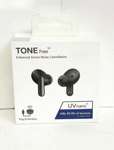 LG TONE Free - FP9 Plug and Wireless True Wireless Bluetooth UVnano - Black #103