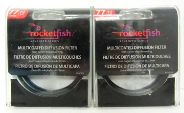 Lot of 2 Rocketfish 77 Multicoated Diffusion Filter with 72mm step down ring