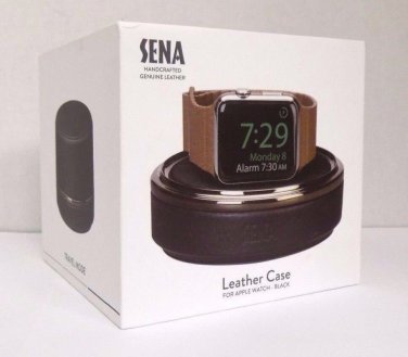 NOB Sena - Leather Case for Apple Watch- Black/Gunmetal