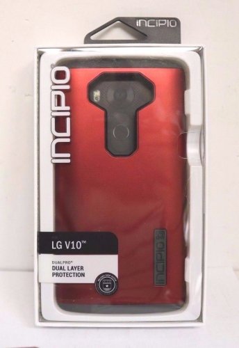 Incipio LG V10 Iridescent Red / Black DualPro Shell Gel Cover Case