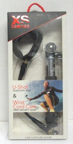 XSORIES - XS Combo U-Shot 19" Extendable Camera Pole and Wrist Cord Cam - GREY