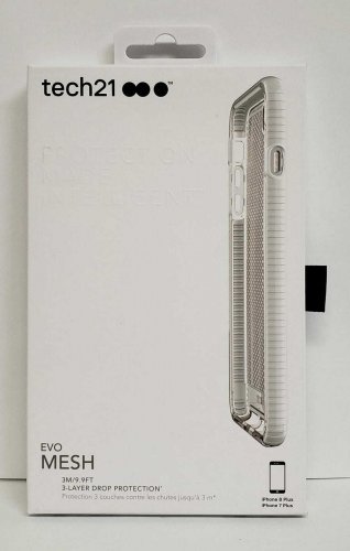 TECH21 - Evo Mesh for Apple iPhone 6+/7+/8+ Plus - Clear White
