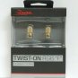 Rocketfish - Twist-On RG6 F-Connectors (2-Pack) - Gold