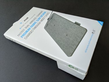 TYLT - Mat 10W Qi Certified Dual Wireless Charging Pad - Gray Fabric