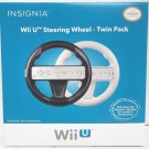NEW INSIGNIA Wii U Steering Wheel - Twin Pack - Black & White NS-GWIISW101