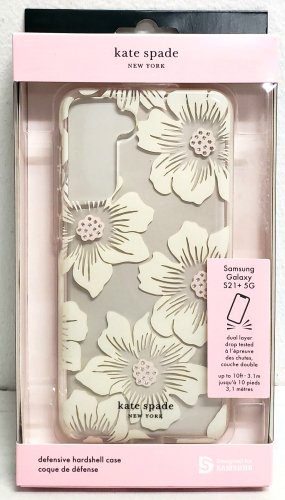 Kate Spade NY Hardshell Case for Samsung Galaxy S21+ 5G - Hollyhock Floral Clear
