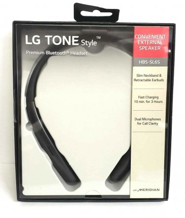 LG - TONE Style (HBS-SL6S) Wireless In-Ear Headphones - Black #103