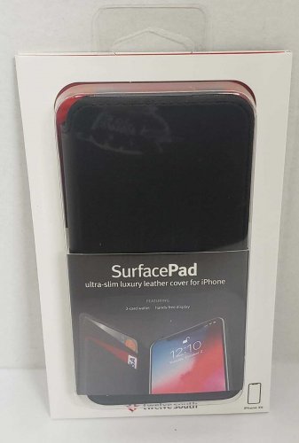 Twelve South SurfacePad Leather Cover for iPhone XR - Black