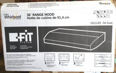 NOB Whirlpool UXT4236ADS - 36" Convertible Range Hood - Stainless DENT