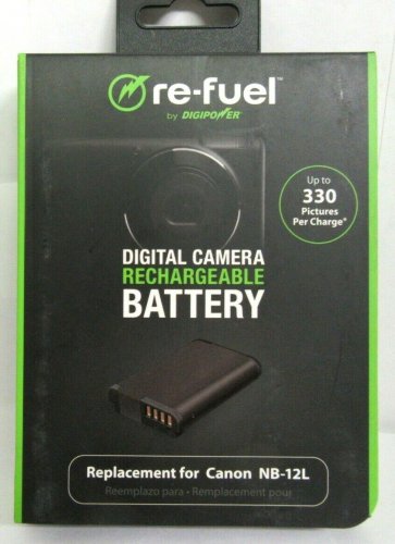 Digipower Re-Fuel Rechargeable Replacement Battery for Canon NB-12L