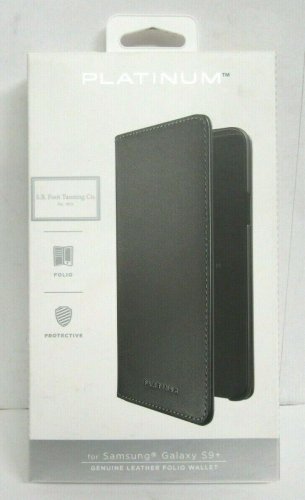 Platinum Leather Folio Case for Samsung Galaxy S9+ Plus - Charcoal