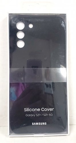 Genuine Samsung - Silicone Protective Case for Galaxy S21+ (PLUS) & 5G - Black