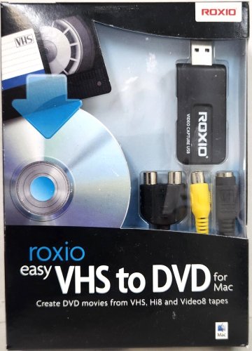 NEW Roxio Easy VHS to DVD for Mac | VHS Hi8 V8 Video to DVD or Digital Converter
