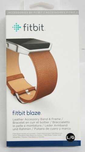 Fitbit Blaze Leather Accessory Band - Large - Caramel