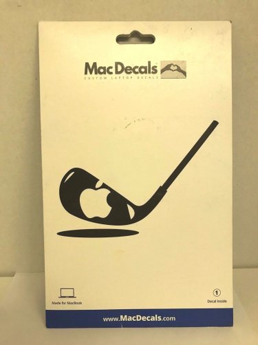MacDecals - Golf Decal for Apple MacBook - Black GC-BL-0