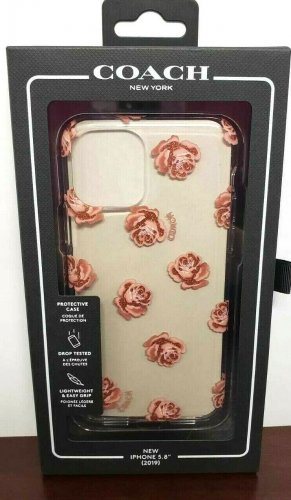 Coach Protective Case For Apple iPhone 11 Pro (5.8") Rose Gold Flowers