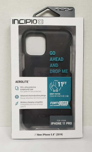 Incipio - Aerolite Case compatible with Apple iPhone 11 Pro - Black/Clear