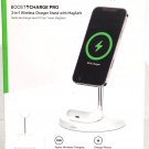 Belkin Boost Charge Pro 2-in-1 Wireless Charger Stand with MagSafe - White