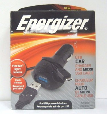 Energizer PC-1CACMC USB 5W Car Charger w/ Micro USB Cable