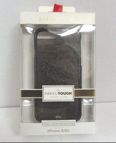 Case-Mate Naked Tough Sheer Glam Case For iPhone 6/6S CM031457 Black Glitter