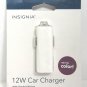 LOT OF 4 Insignia - 12W USB Car Charger - 2.4Amp Output - White/Purple