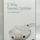 Insignia 6" 5-Way Stereo Splitter - White