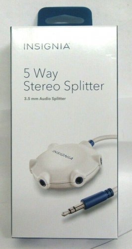 Insignia 6" 5-Way Stereo Splitter - White