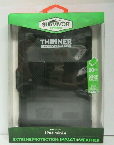 Griffin Technology Survivor Extreme Case for iPad Mini 4 (Black/Clear)
