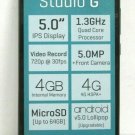 BLU Studio G D790u 4GB Smartphone GSM Unlocked  5" + IPS Display - Black #101