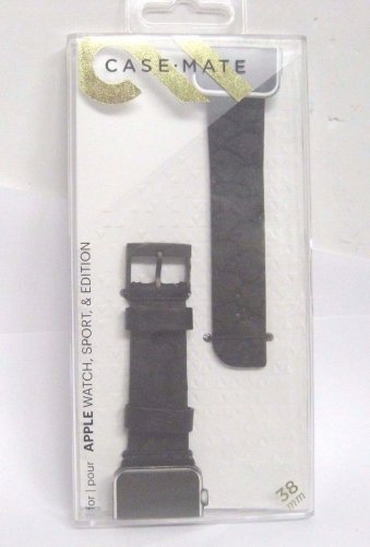 Case-Mate - Scaled Smartwatch Band for Apple Watch 38mm - Black