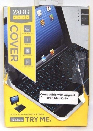 Zagg ZAGGkeys iPad Mini BZKMHCBKLIT103 Backlit Bluetooth Keyboard #109