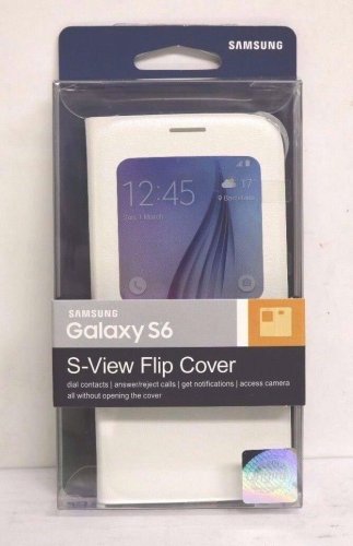 Samsung S-View Flip Cover For Samsung Galaxy S6 - White Pearl