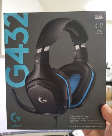 NEW Logitech G432 DTS X 7.1 Surround Sound Wired PC Gaming Headset BOX DISTRESS