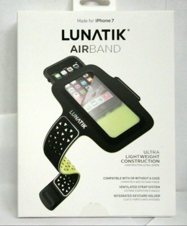 LunaTik AIRBAND Armband Case for Apple iPhone 7/8 - Yellow/Gray ARM7-001