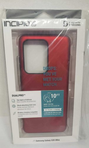 Incipio DualPro Case for Samsung Galaxy S20 Ultra Iridescent Red/Black