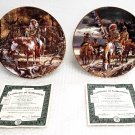 BRADFORD EXCHANGE: Footsteps of the Brave Collection  8¼ in Plates #1-4