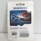 Samsung PRO MB-MG64EA/ microSDXC UHS-I U3 Memory Card 64GB Class10