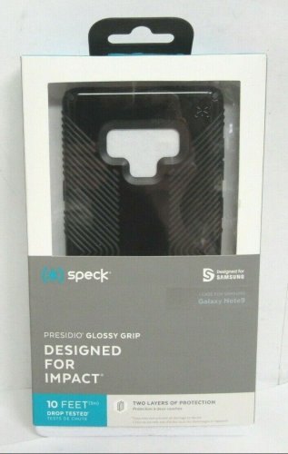 Speck - Presidio Glossy Grip Case for Samsung Galaxy Note 9 - Black