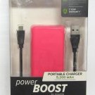 NEW mophie Micro USB Power Boost 5,200 mAh Portable Charger - Pink